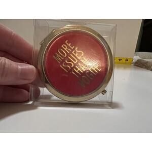Glam Compact Mirror Purse MORE ISSUES THAN VOGUE Teen Cosmetic Gift NEW